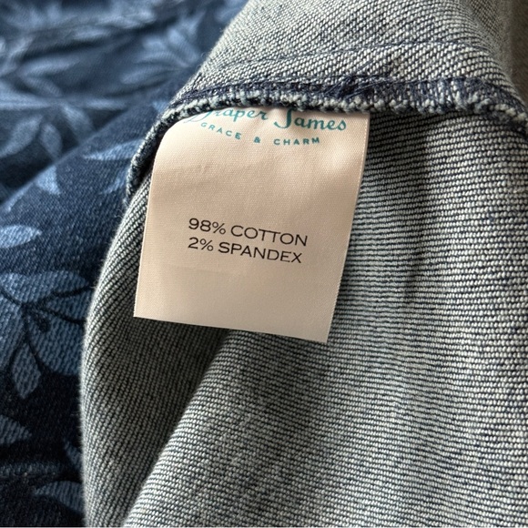NWT Draper James Denim Dress with Blue Floral Design - Picture 8 of 11